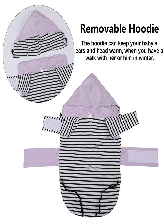 Morezi Dog Raincoat Puppy rain Jacket with Removable Hood for Small Medium Breeds Reflective Strap Storage Pockets in Cold Day Purple L - Image 4